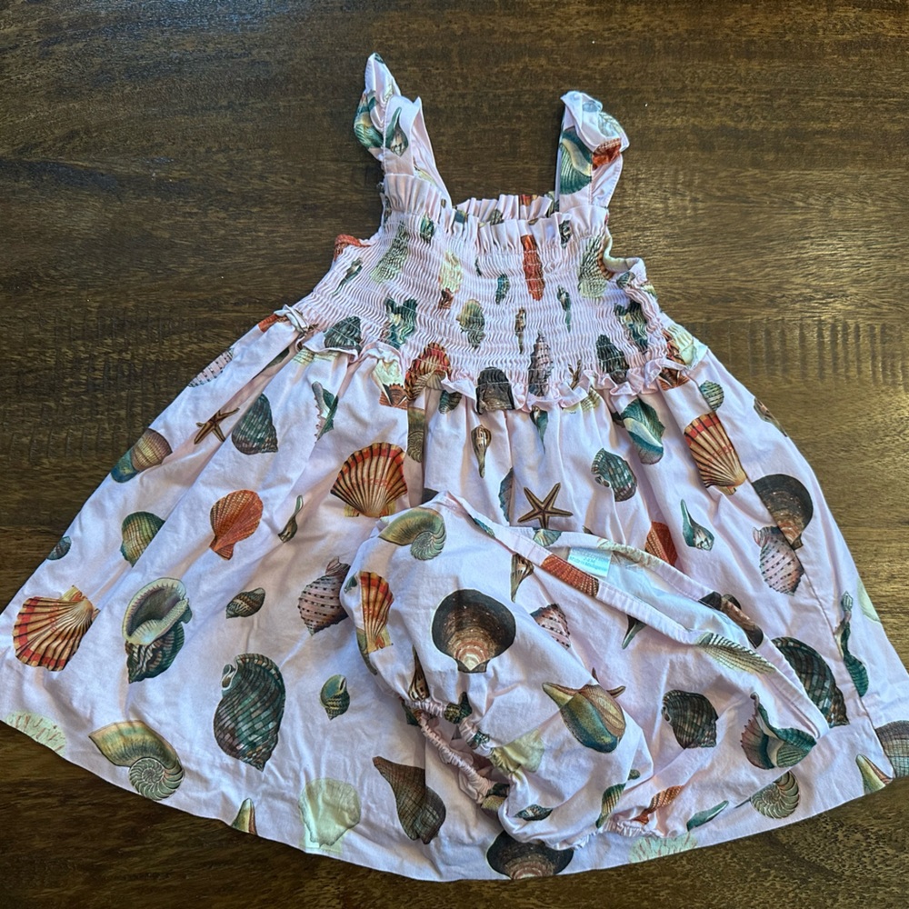 Edgehill Collection Pink Seashell Baby Dress
